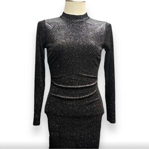 Elegant Black Glitter Dress